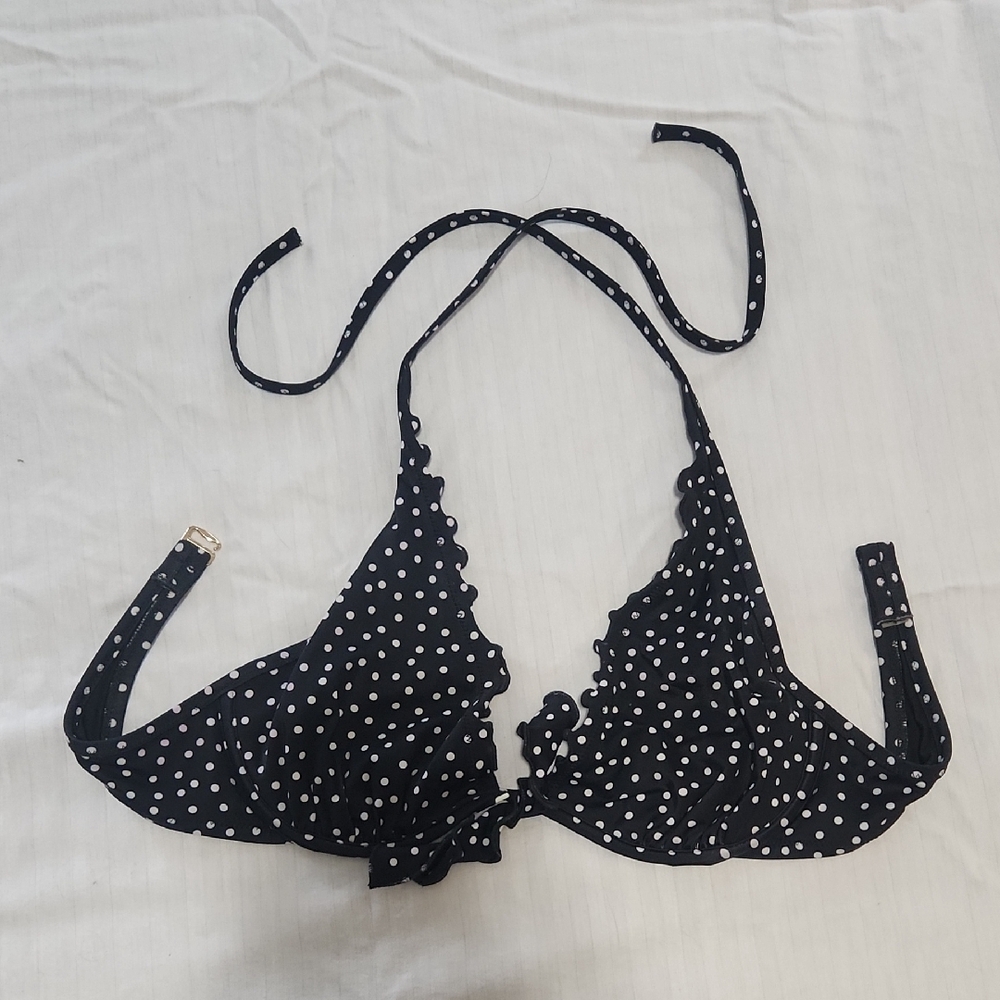 Polka Dot Halter Bikini Top